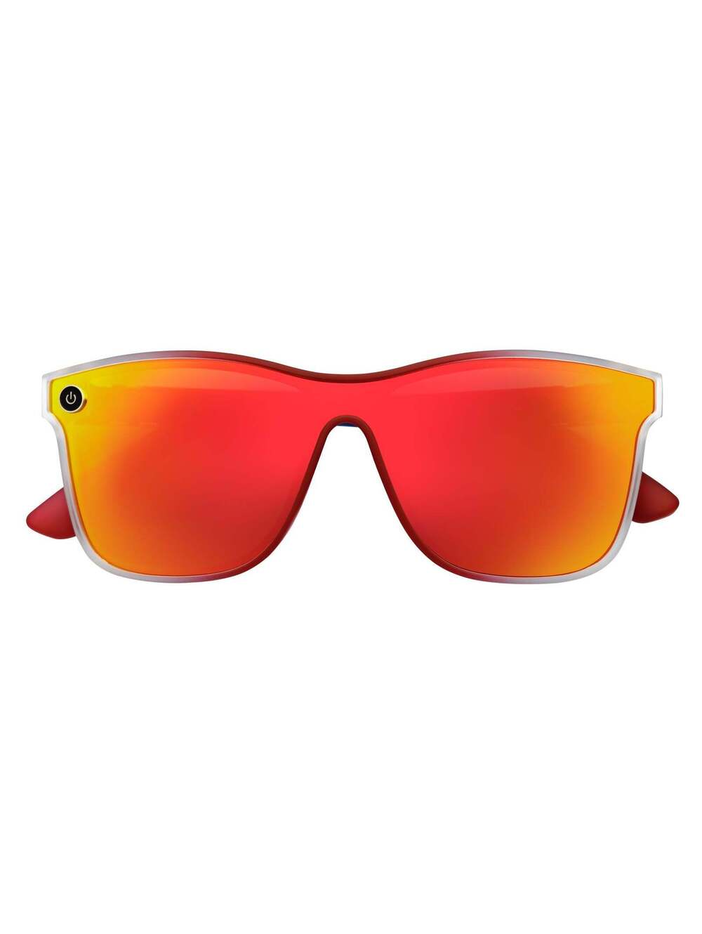 ZENITH - Mono Lens Shield Horn Rimmed Sunglasses RWB Orange Mirror